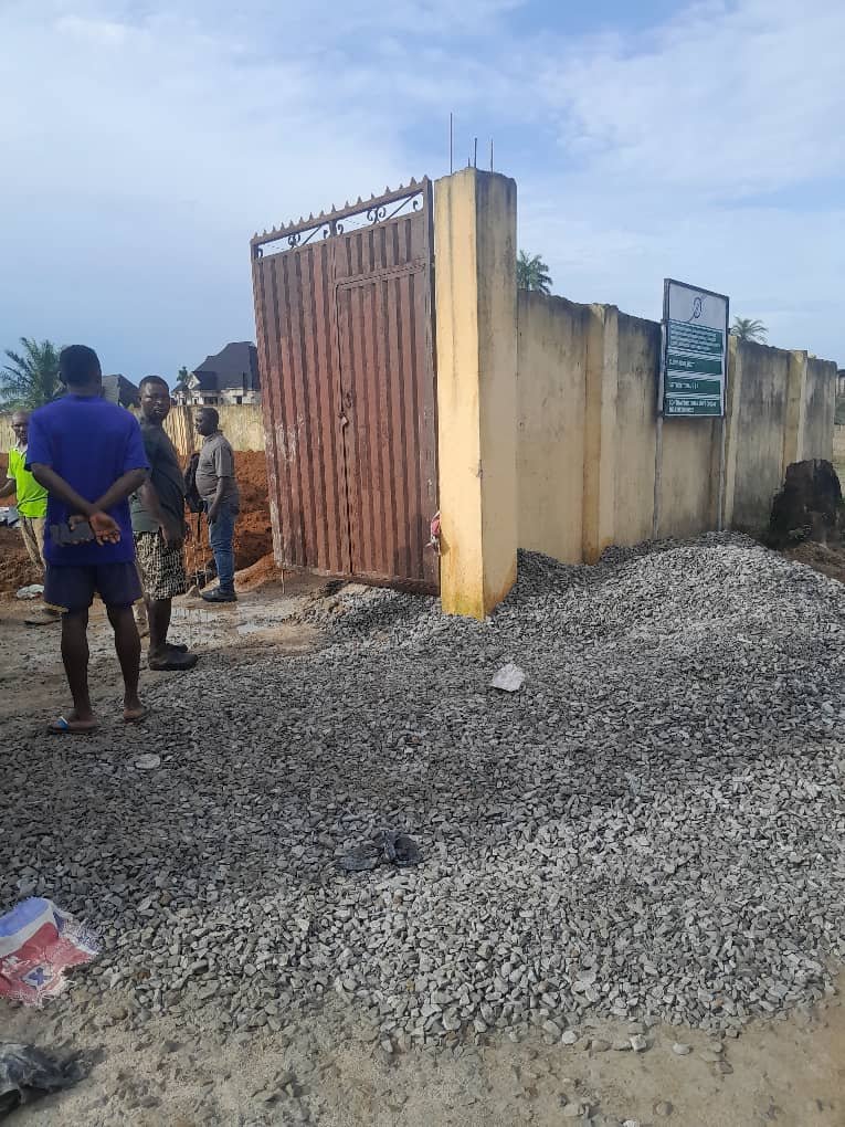 THE FOUNDATION LAYING OF THE 14 UNIT OF SELF CONTAIN AT RUKPOKWU, OBIO- AKPOR CLUSTER IN PROGRESS