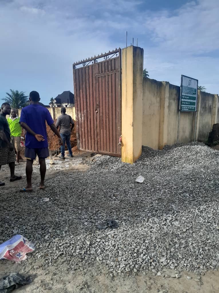 THE FOUNDATION LAYING OF THE 14 UNIT OF SELF CONTAIN AT RUKPOKWU, OBIO-AKPOR CLUSTER IN PROGRESS