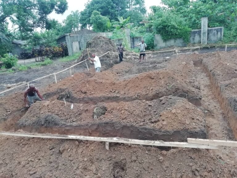 PIX 3(28): MEN AT WORK IN THE SITE, DIGGING THE FOUNDATION.