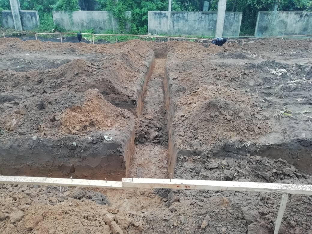PIX 3(31): NOW THE SITE IS READY FOR BLOCK LAYING.